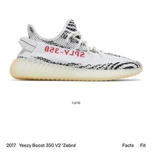 Yeezy Boost 350 V2 'Zebra' size 4Y like new